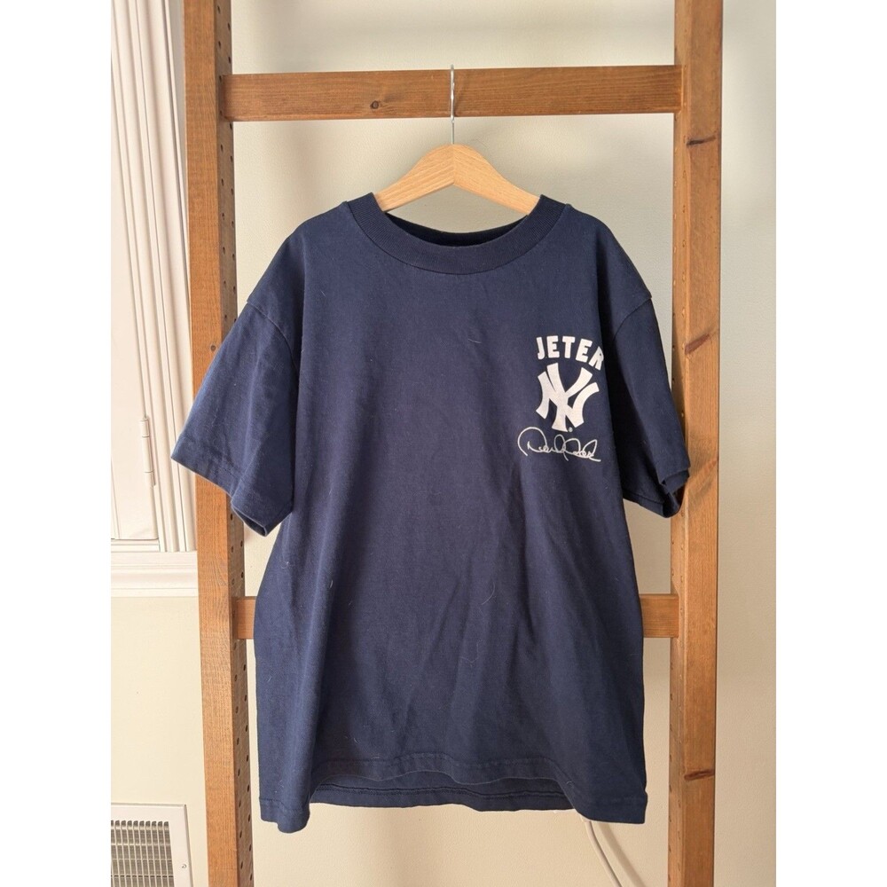 Vintage New York Yankees Shirt Large MLB Baseball Derek Jeter 1999 90s